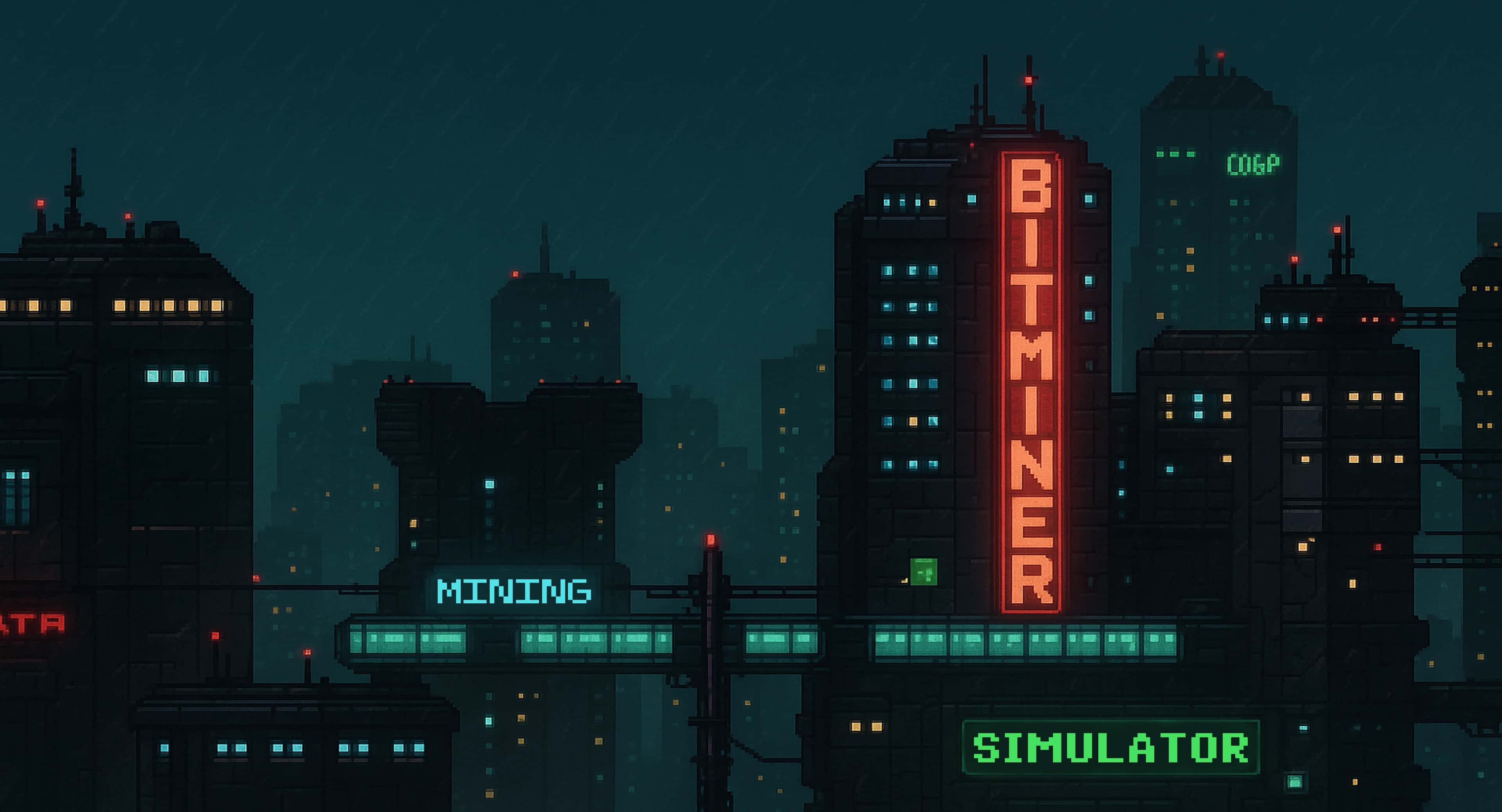 Bitminer cyberpunk background